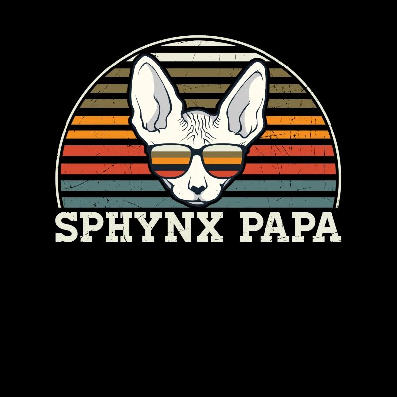 Sphynx Papa Propriétaire de chat Sphynx Cat Cadeau