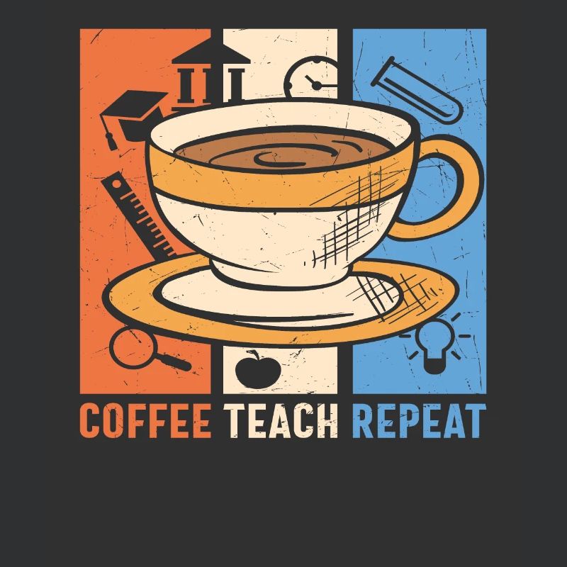 Café Enseigner Répéter le café et citations des enseignants