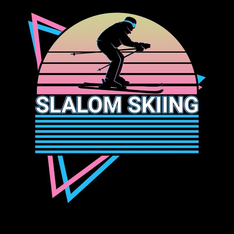 Slalom Skiing Retro