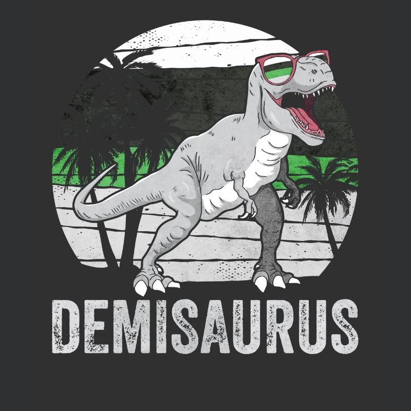 Demiromantic Pride Flag Dinosaur Trex LGBT