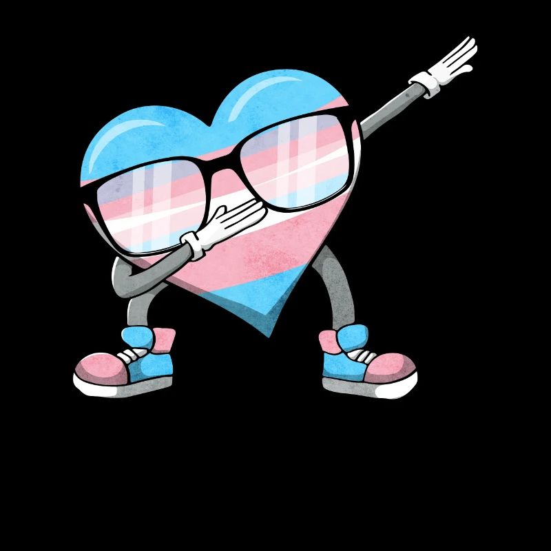 Fierté transgenre Drapeau trans Polka Dot Heart Sublte