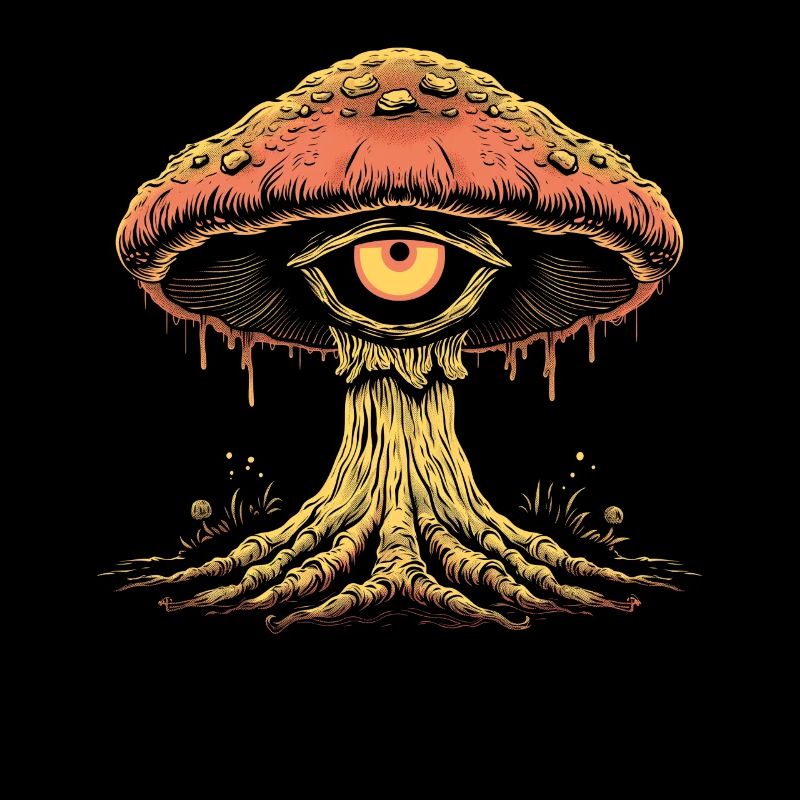 Cottagecore Weirdcore Ästhetischer Pilz Augapfel C