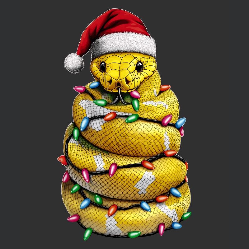 Kugelpython Schlange Weihnachtsmütze Xmas