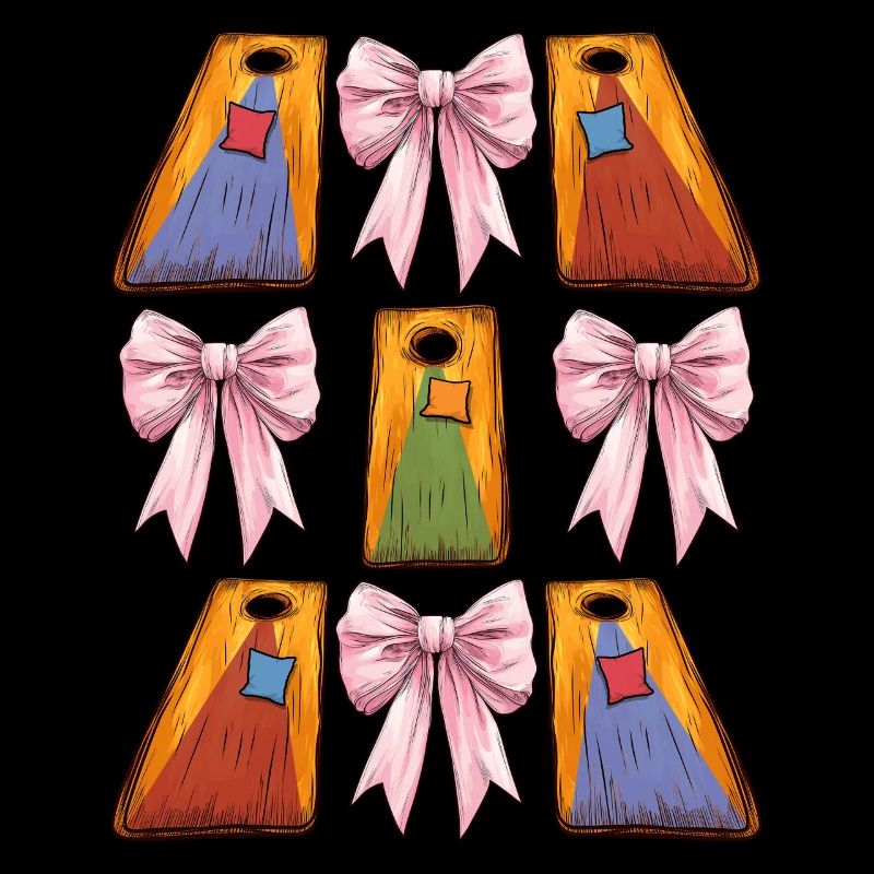 Coquette Bow Cornhole Board Bean Bag Mothers Day