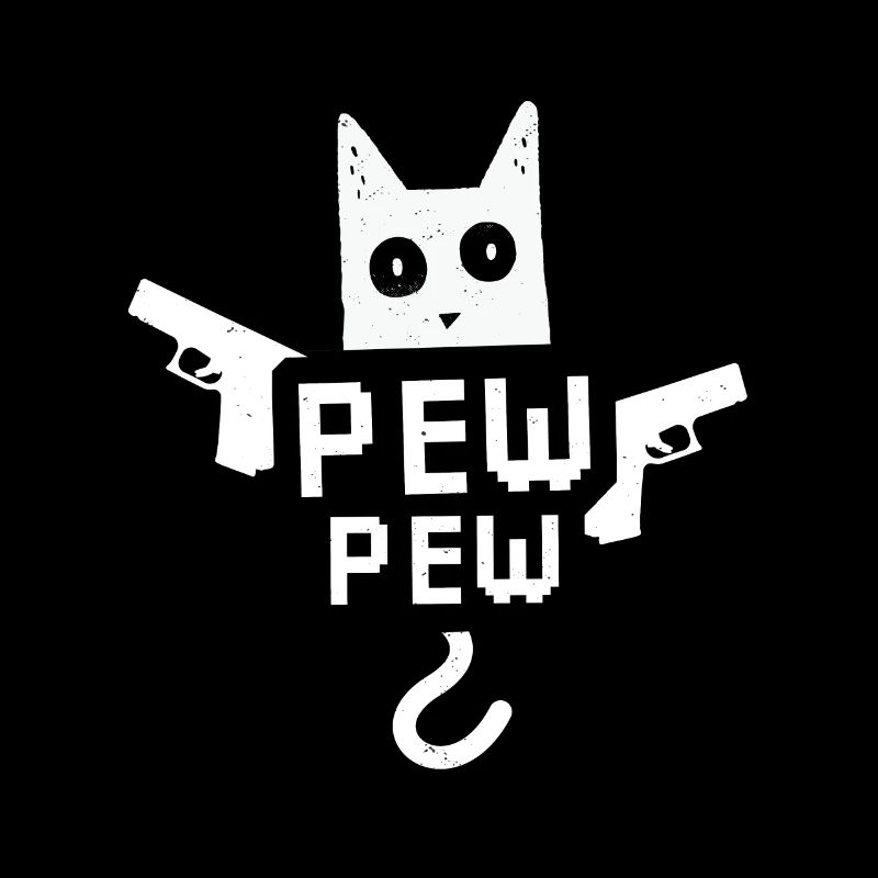 Chat Pew Pew Cat Meme