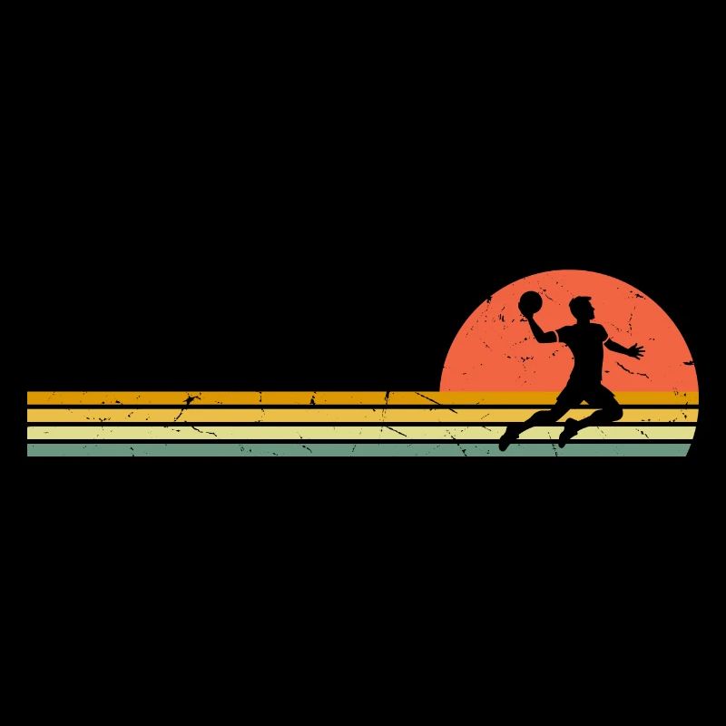 Retro Handball Player Evolution Handball Game Handball
