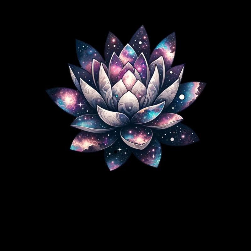 Celestial Bloom Galactic Lotus Unfolding