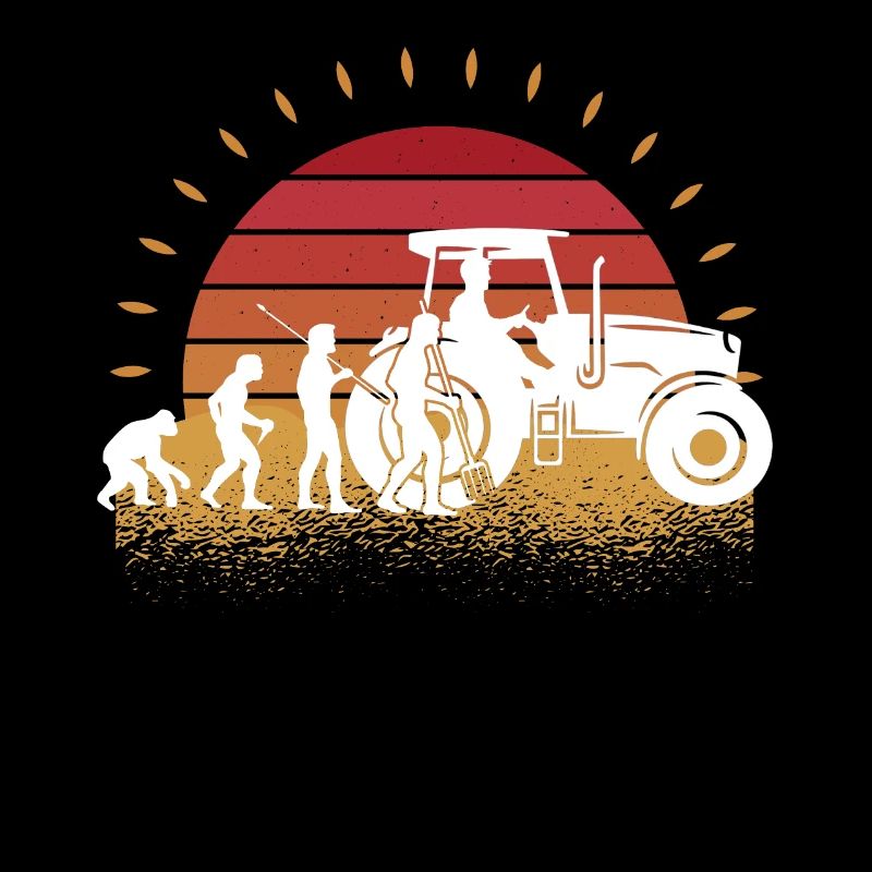 Retro Traktor Landwirt Trecker Acker Ernten Bauer