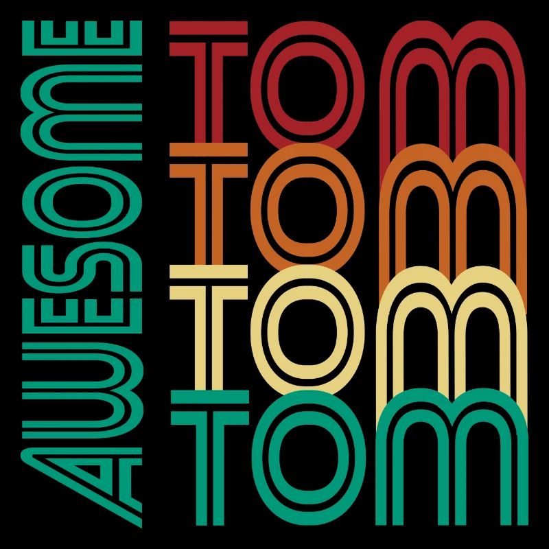 TOM Awesome first name T-shirt personalized gift tom