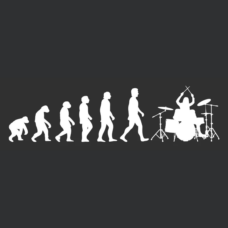 Evolution Schlagzeuger Drummer Musiker Schlagzeug