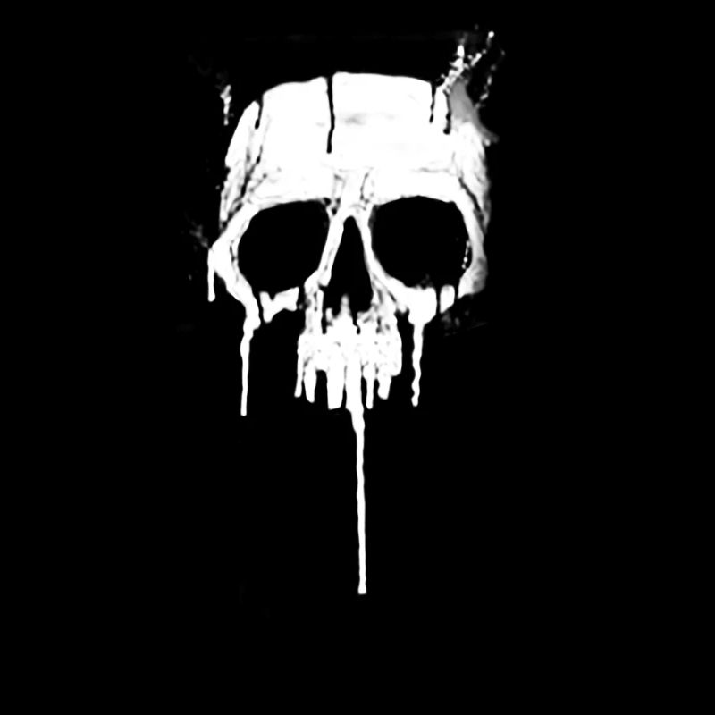 Classic Metal Graffiti Skull Dripping Paint