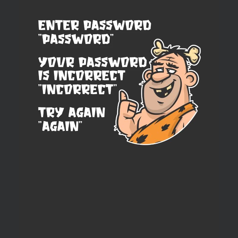Funny Caveman Password Entry UX UI