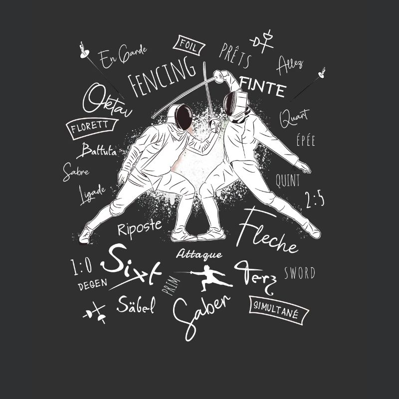 Fechten Begriffe Training Geschenk