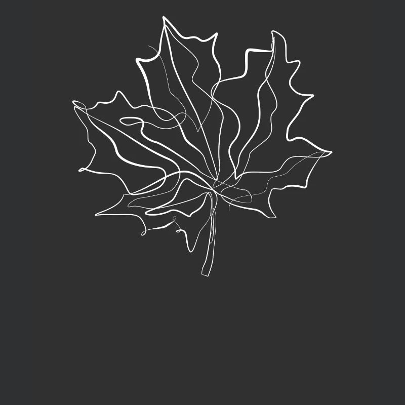 Feuille d’érable Canada - one line drawing