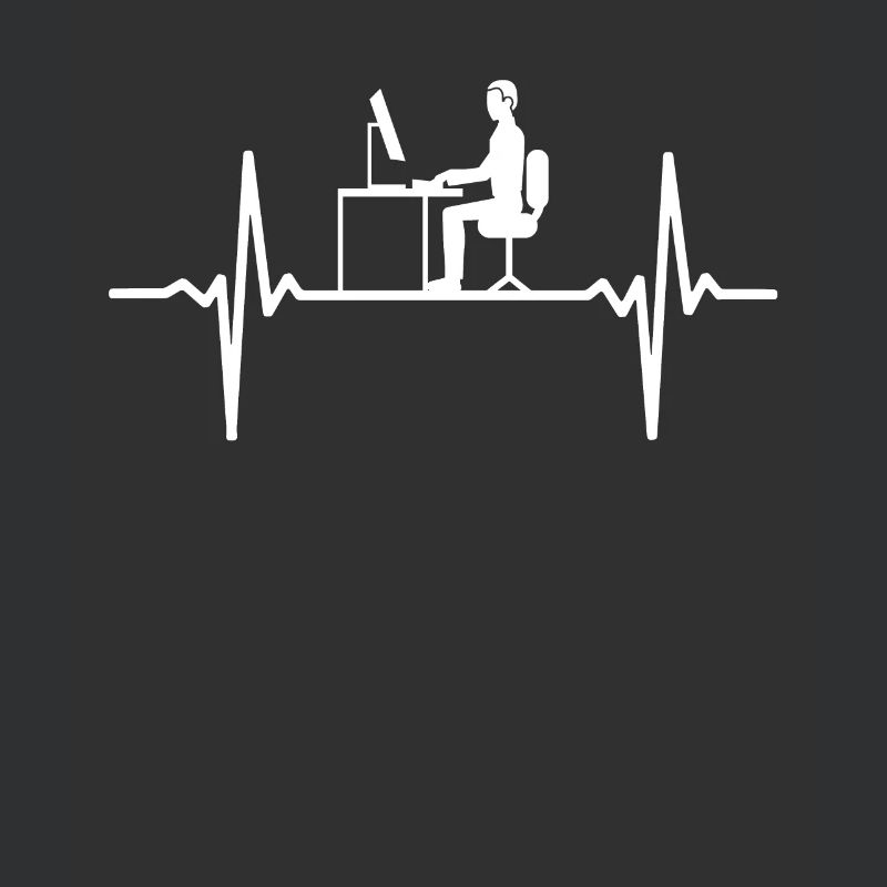 Computer EKG Herzschlag Programmierer PC Nerd Puls