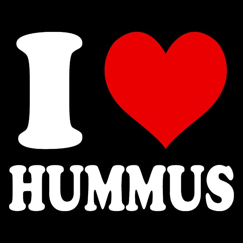 Ich liebe Hummus Veganes Gemüse Essen Lustiges Herz