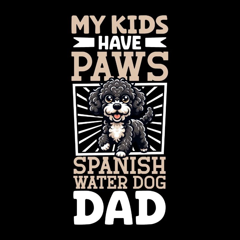 Chien d’eau espagnol papa