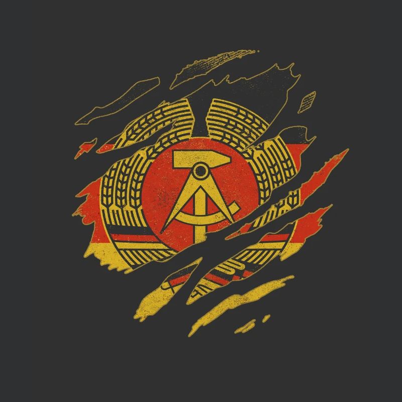 DRAPEAU RDA DRAPEAU OSSIS ALLEMAGNE DE L’EST DE L’EST