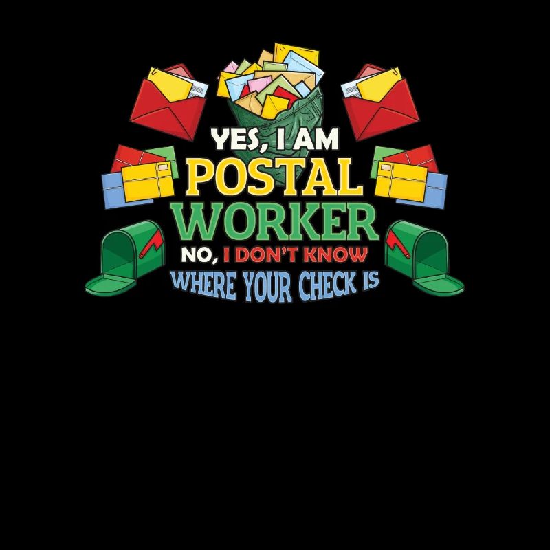 Lustige Postangestellte Postamt