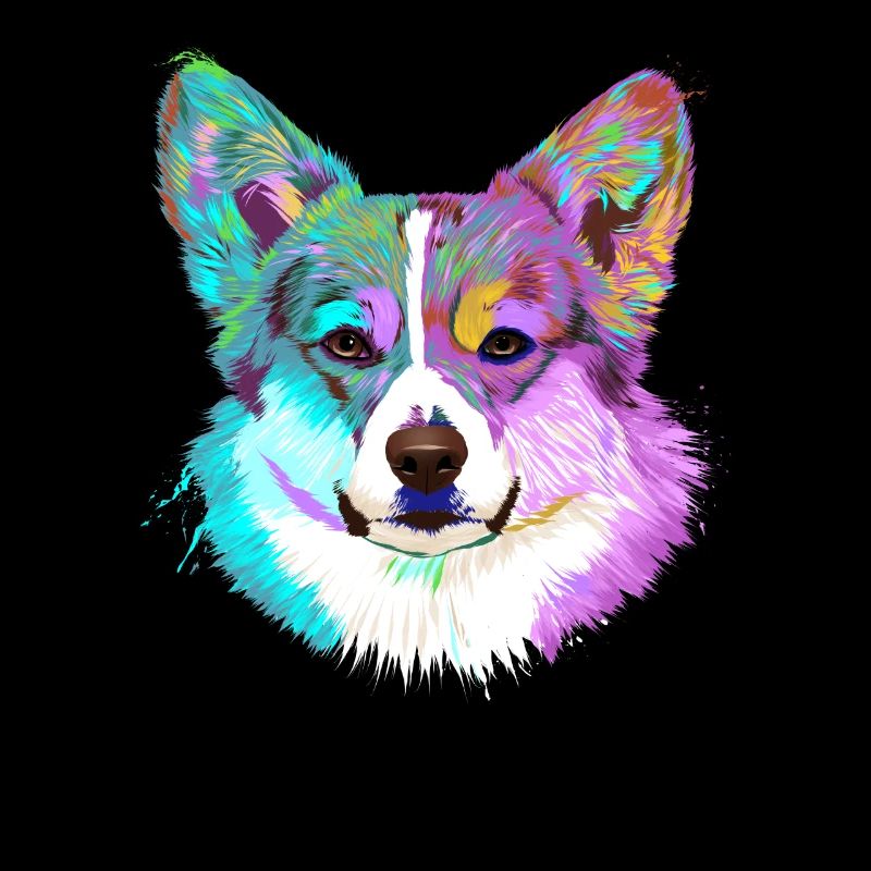 Colored Corgi Dog