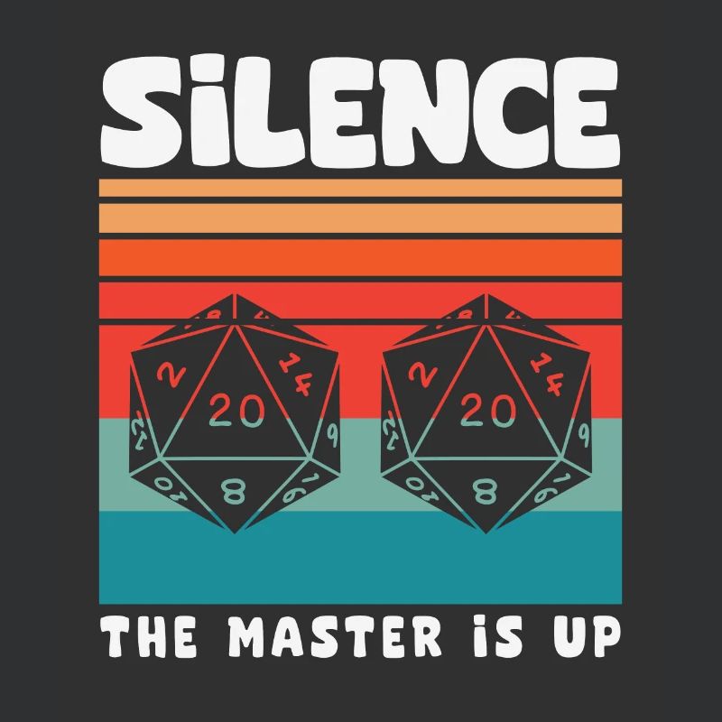 Silence! The Master Is Up D20 Cube