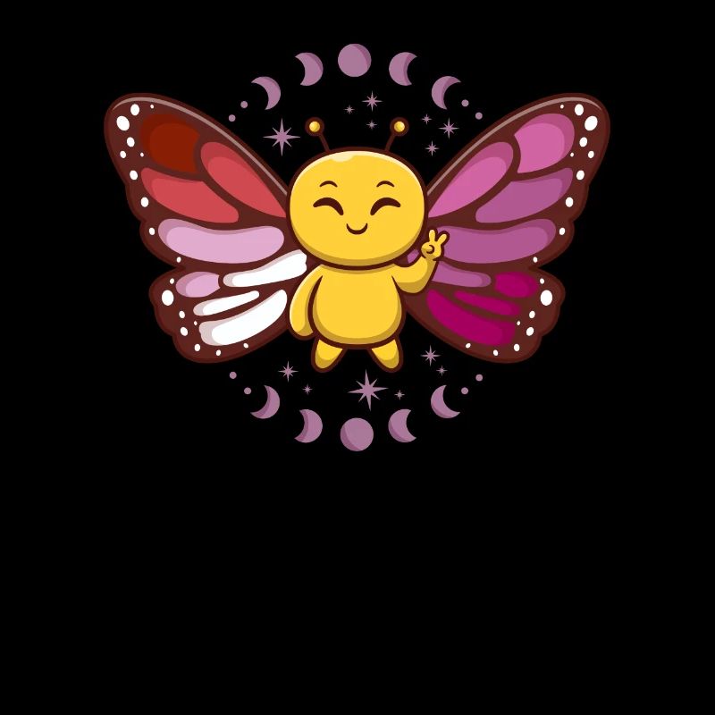 Drapeau lesbien Monarque Papillon Insecte Subtil