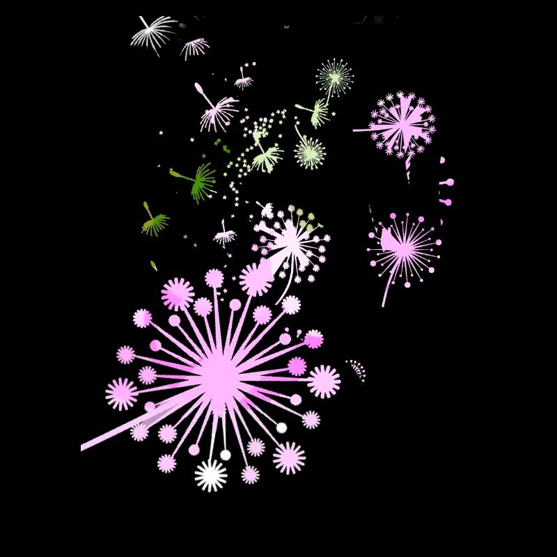 Pusteblume,Blume,bunt, Sterne