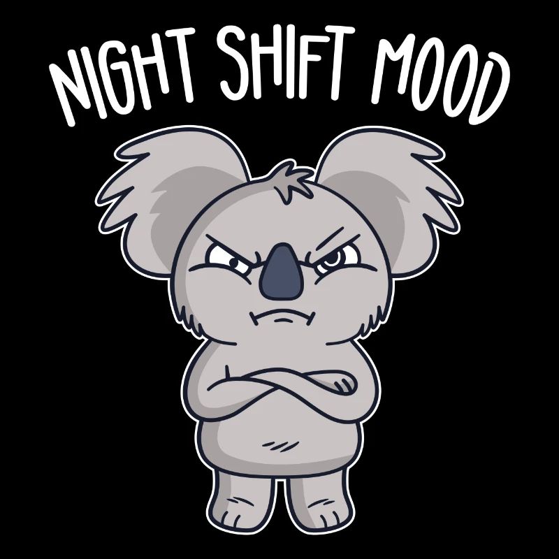 Koala Koalabär Schichtarbeiter Nachtschicht