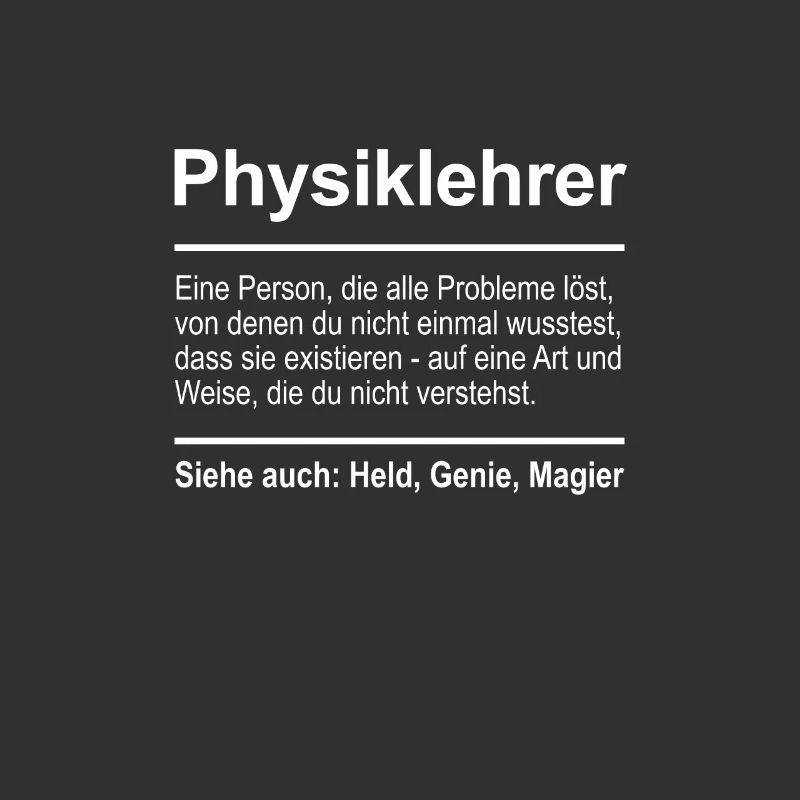 Physiklehrer Definition Lustig Spruch Männer Beruf