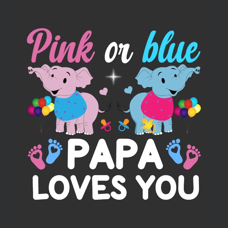 Pink Oder Blue Daddy Liebt Dich Geschlecht
