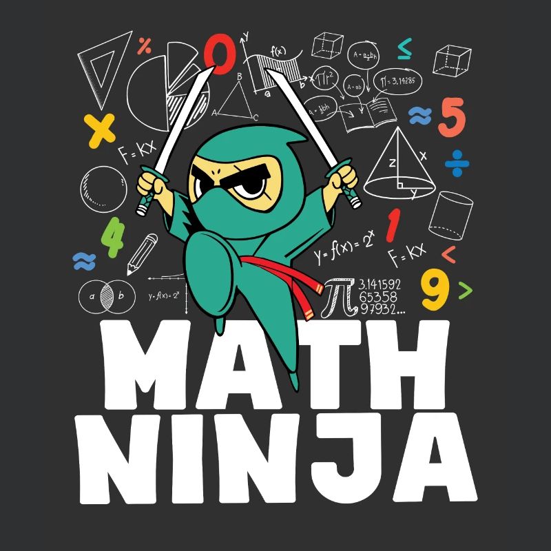 Funny Math Ninja Mathematics Geek Numbers