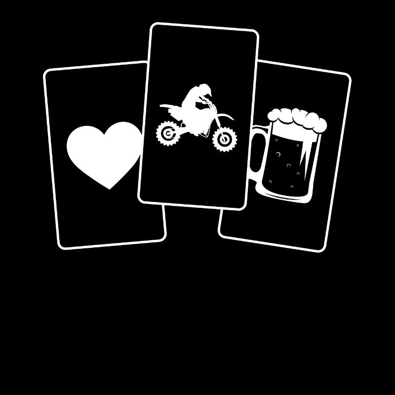 Herz - Bier - Kerl Motorrad -