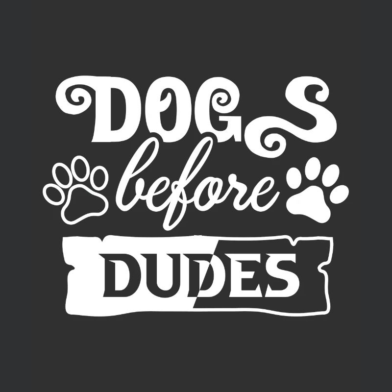 Les chiens devant les gars