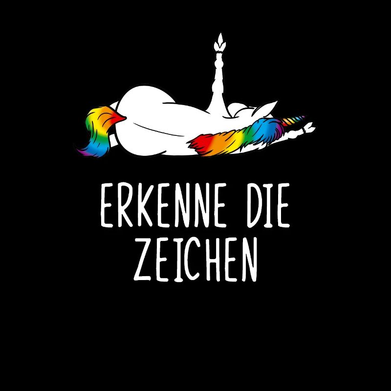 Erkenne die Zeichen Einhorn Mittelfinger