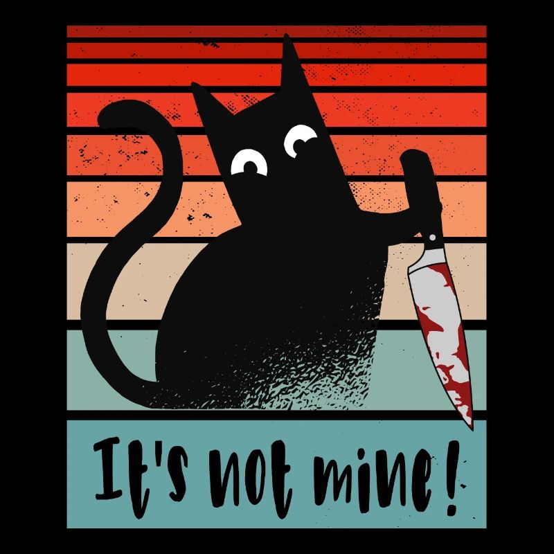 It’s not mine, Innocent Cat with knife