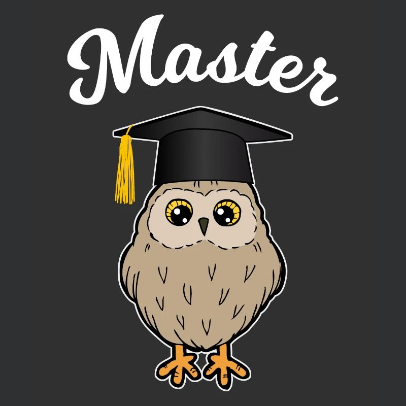 Master Eule Lustig Studium Abschluss Geschenk