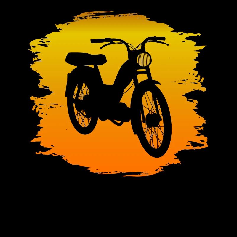 Moped Motorroller Mopedfahrer Sommer Geschenk