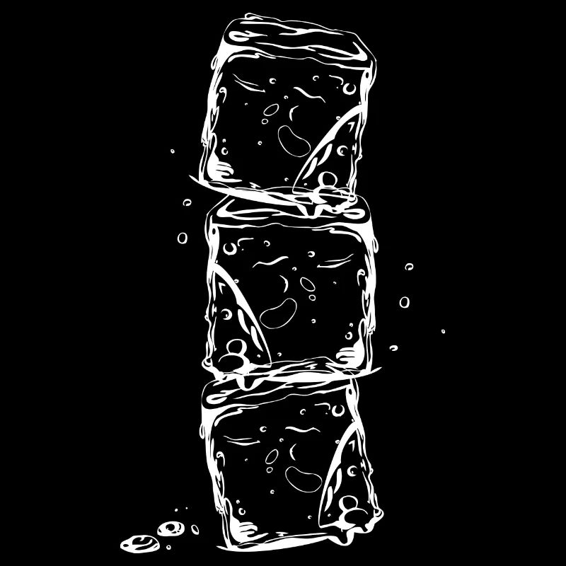 Glaçons et gouttes d'eau