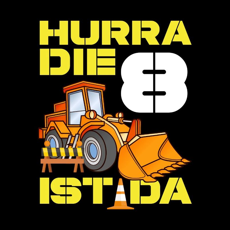 Excavator 8th Birthday Excavator Driver Boy Gift