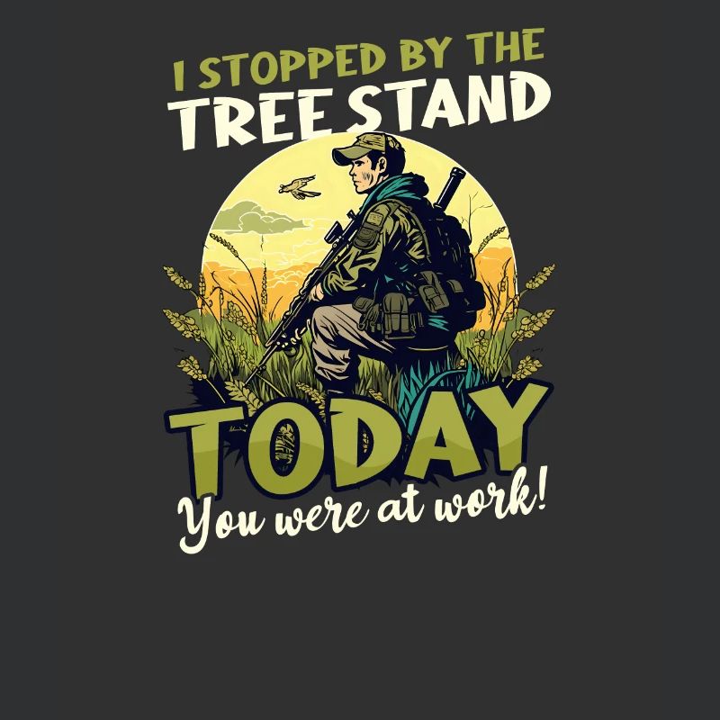 Hunter Stopped By Tree Stand