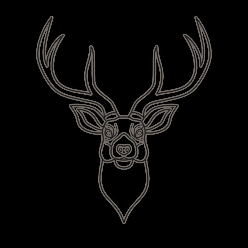 Rothirsch Geweih mit Hirschgeweih