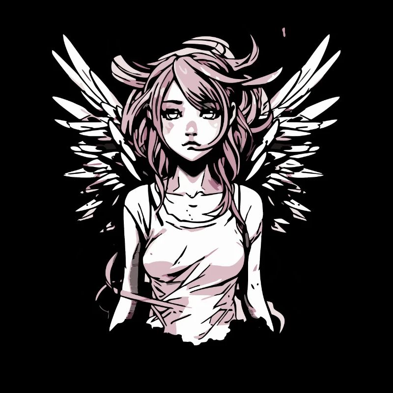 Fille ange moderne