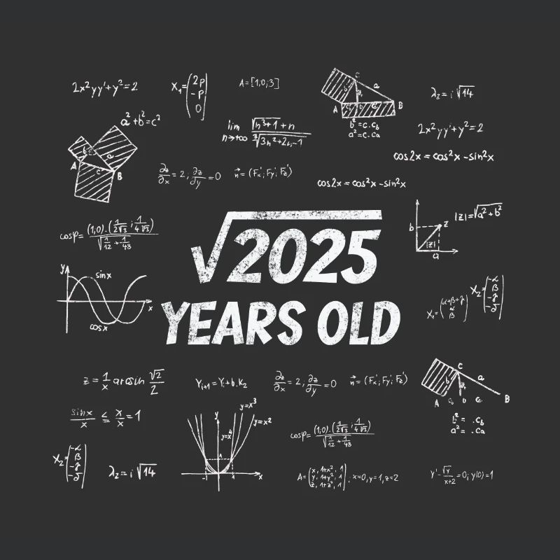 Square root from 2025 - 45th birthday math nerd