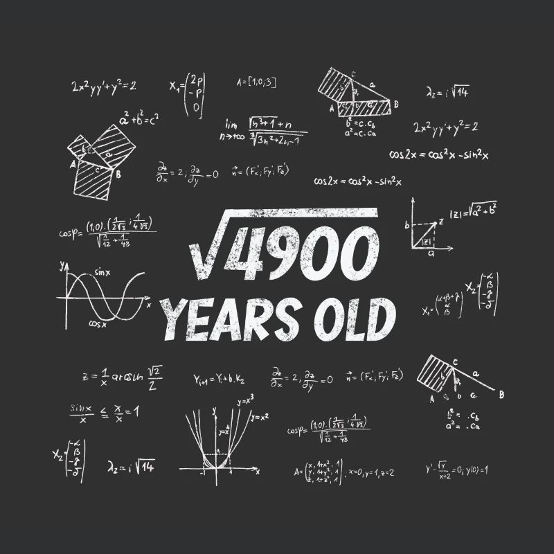 Square root from 4900 - 70th birthday math nerd