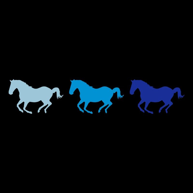 Three horses at a gallop