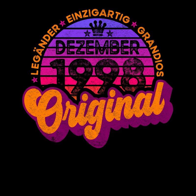 born December 1998 Birthday Retro Design