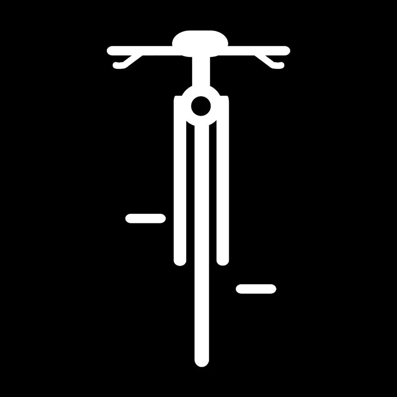 Bicycle outline from the front