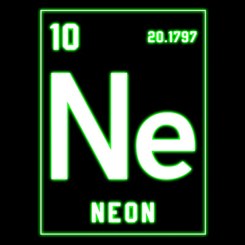 Néon - Élément chimique Rave Techno House EDM