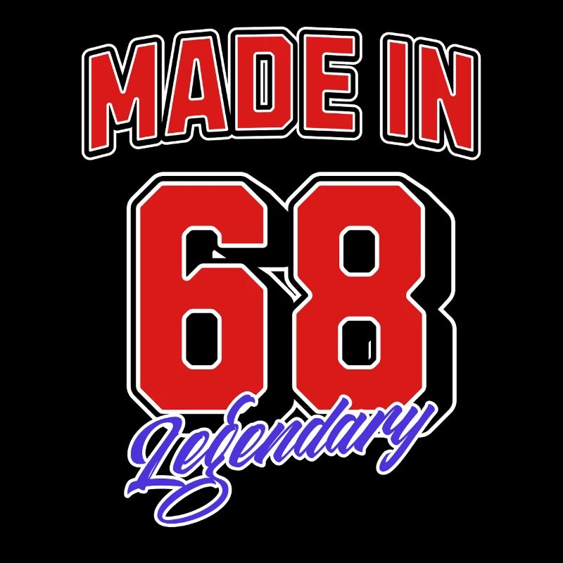 Made in 68 – Legendary Geburtstag Jahrgangsdesign