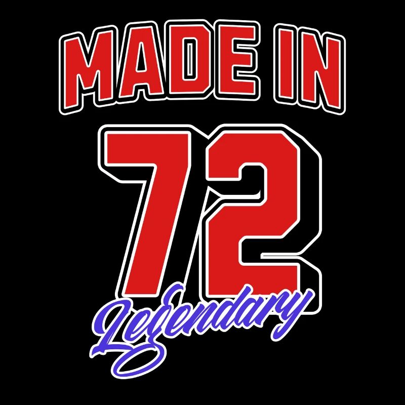 Made in 72 – Legendary Geburtstag Jahrgangsdesign